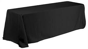 8' Rectangle Table Linen / Black