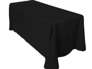 6' Rectangle  Table Linen / Black