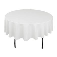 90" Round Linen - White