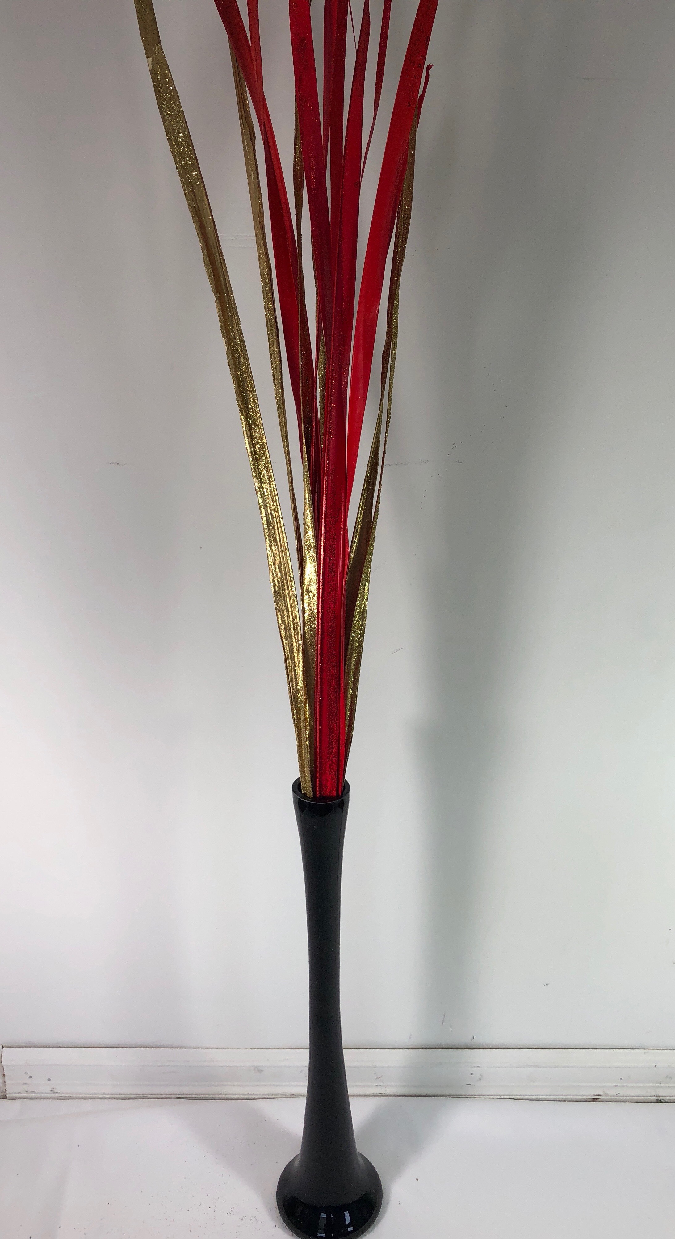 Black/ Glass Eiffel Tower Vase Mosaic Event Rentalsre