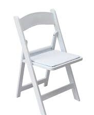 White Resin Folded Chair