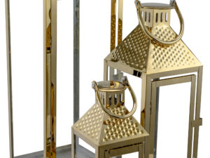 Set of 3 Golden Lanterns