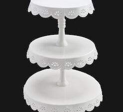 White or mint color cup cake stand