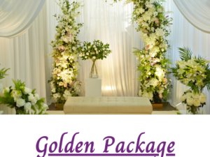 Golden wedding decoration package