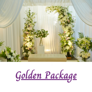 Golden wedding decoration package